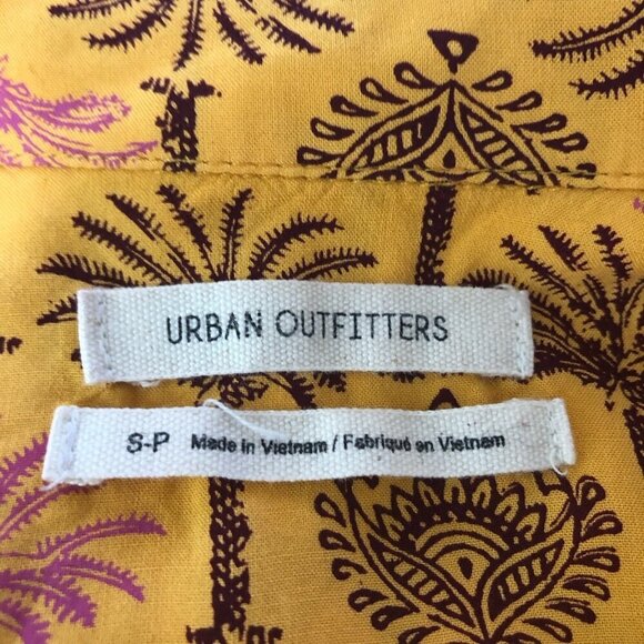 Urban Outfitters Hawaiian Crop Top Tropical Palm Print Small - Picture 11 of 12